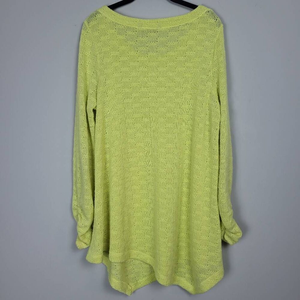 Soft Surroundings Womens Asymmetrical Sweater Cami Set Lime Green Size XL Brat - Picture 2 of 8